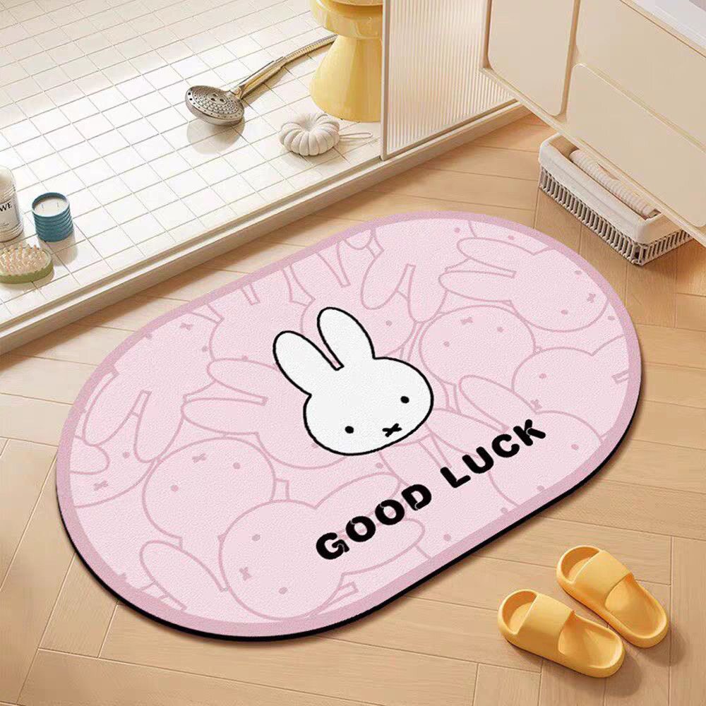 Cartoon Bunny Saugnapf Badematte Brehn