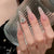 Elegante Ombre Lange Stiletto Drucknägel Brehn