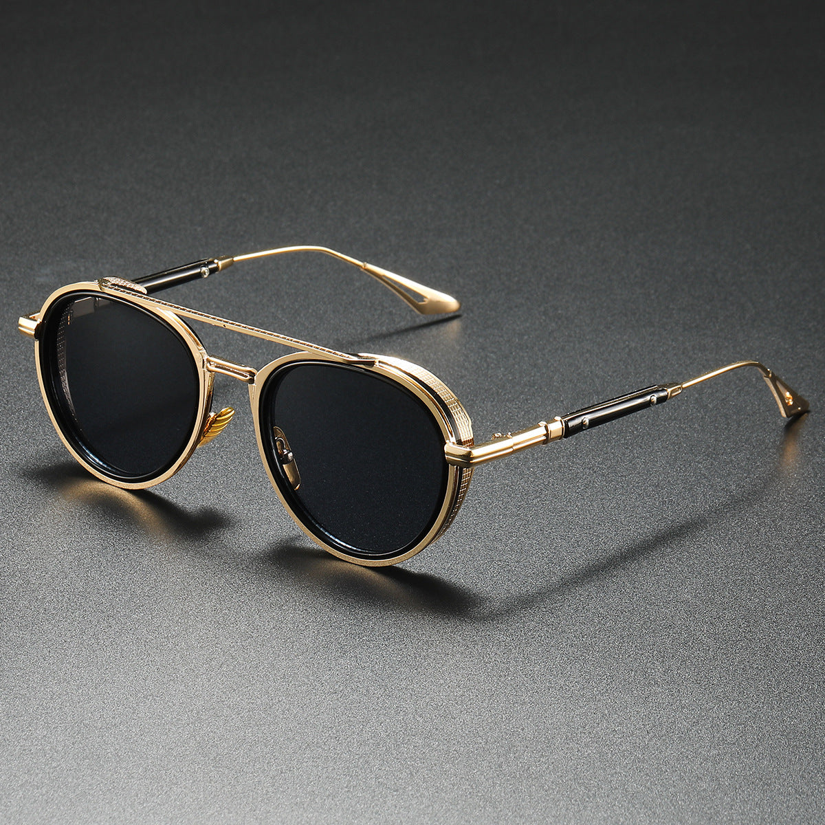 Damen Designer-Sonnenbrille mit luxuriösem Metallrahmen und Retro-Akzenten Brehn