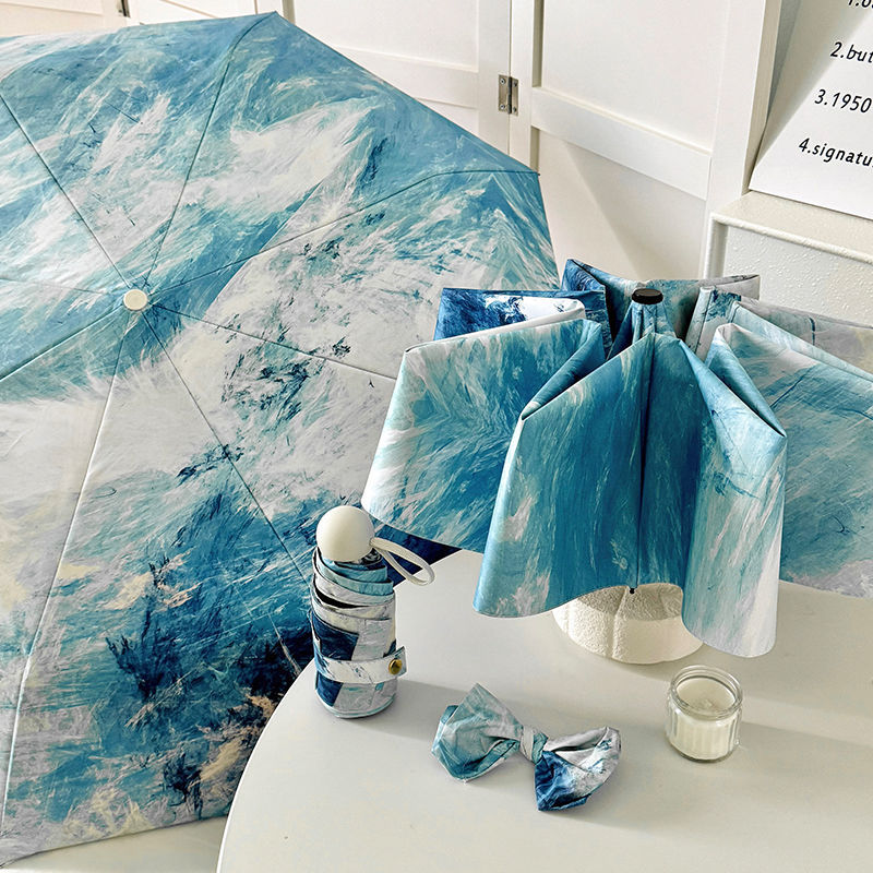 Damen Faltbarer Regenschirm mit wasserfestem Motiv Brehn