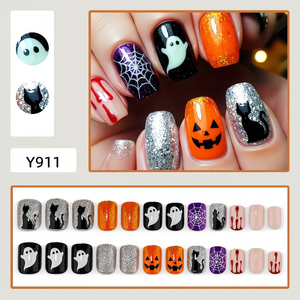 Kunstnägel Im Kreativen Halloween-Motiv Brehn