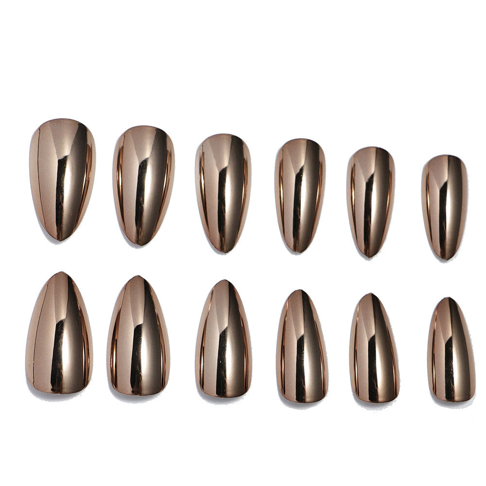 Metallic Stiletto Press-On Nails Brehn