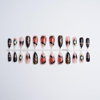 Halloween Kunstnagelset mit gruseligen Motiven Brehn