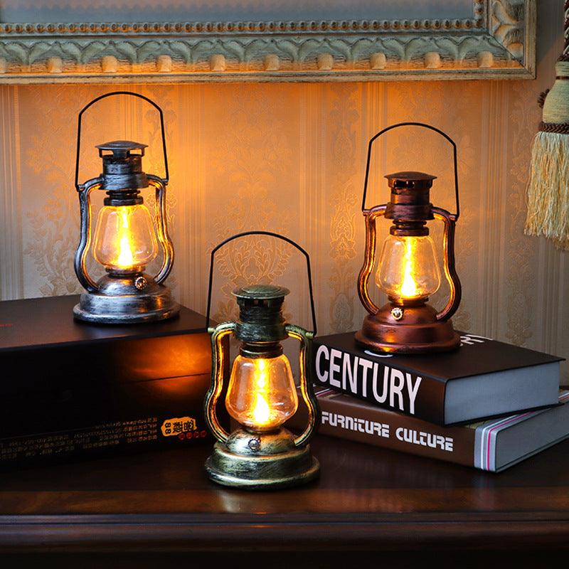 Vintage Stil Solar LED Hurrikan Laterne Mit Glaschimney Und Metallgriff Brehn