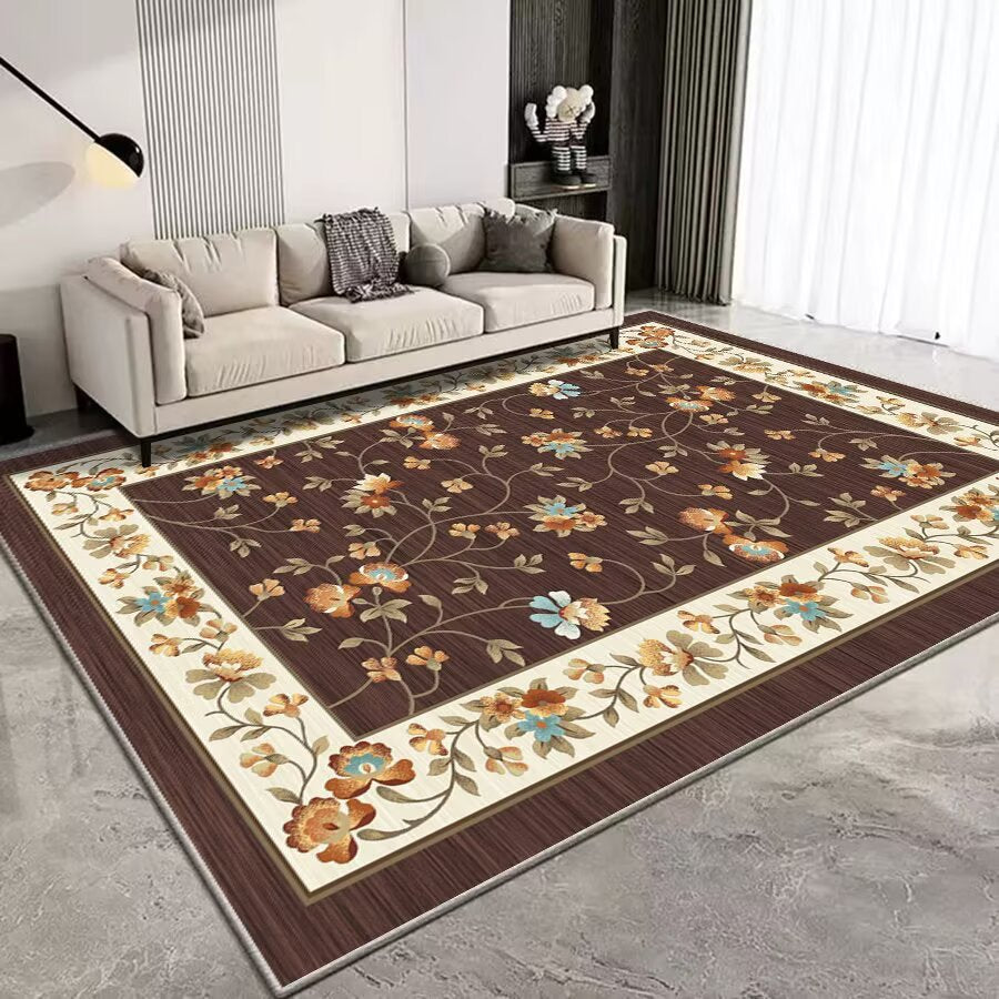 Vintage Floral Patterned Area Rug Brehn