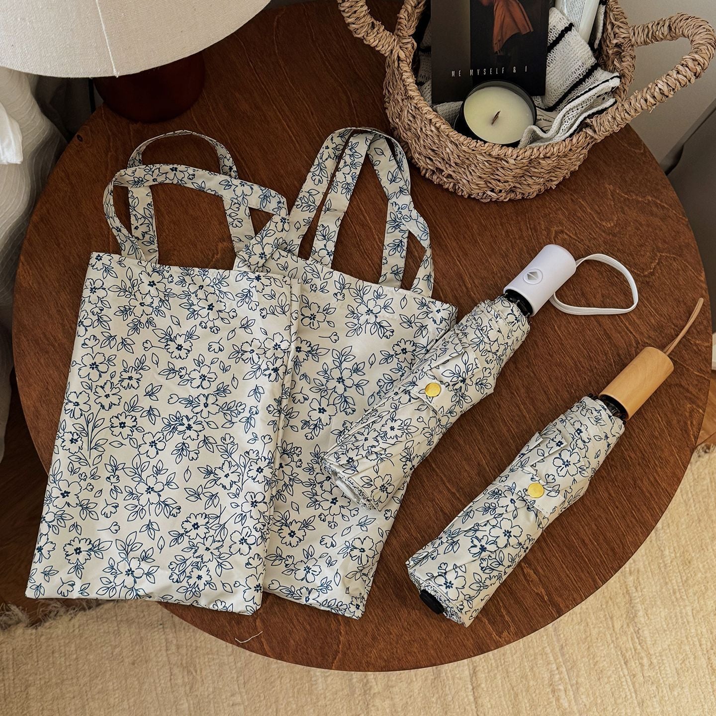 Damen Faltbare Einkaufstasche mit floralem Motiv Brehn