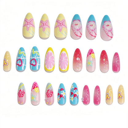 Kreatives Kunstnagelset mit bunten Sommermotiven Brehn