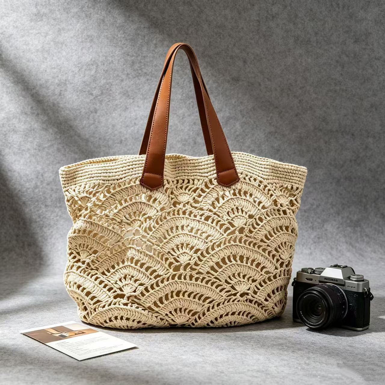 Handgefertigte Netz-Korb-Tasche Brehn