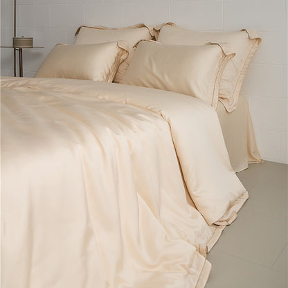 Luxuriöses glattes Satin-Bettwäsche-Set