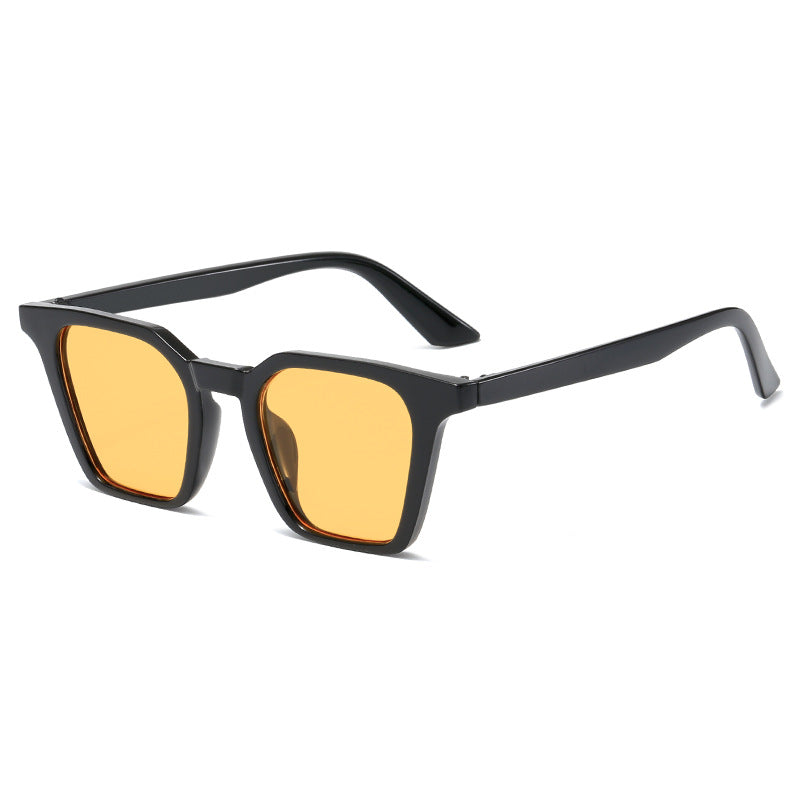 Damen quadratische Sonnenbrille mit markantem Schilddesign und UV-Schutz Brehn