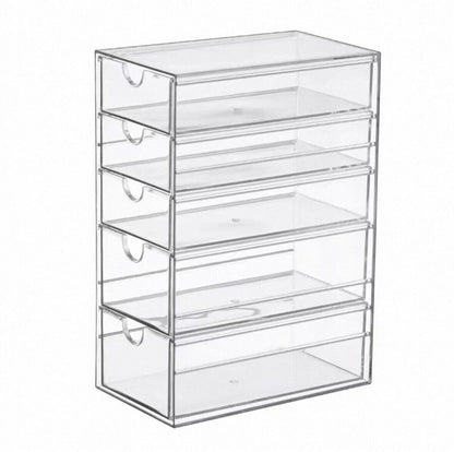 Klarer Acryl-Aufbewahrungsorganizer mit 5 Schubladen
