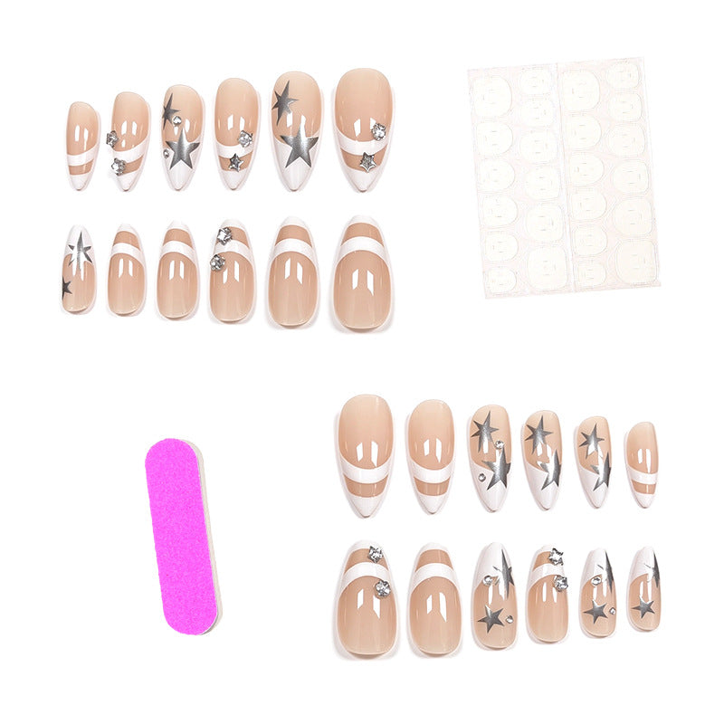 Stern-verzierte Acryl-Nagelverzierungen Brehn