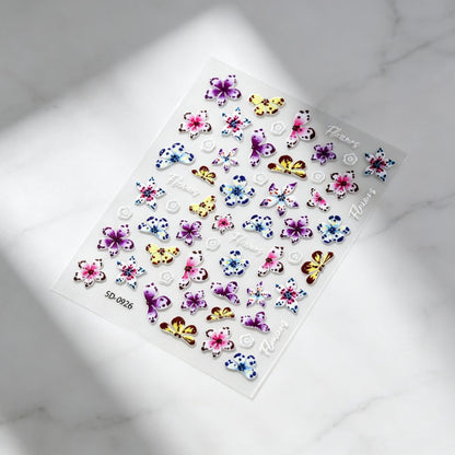 Floral Decorative Nail Art Aufkleber