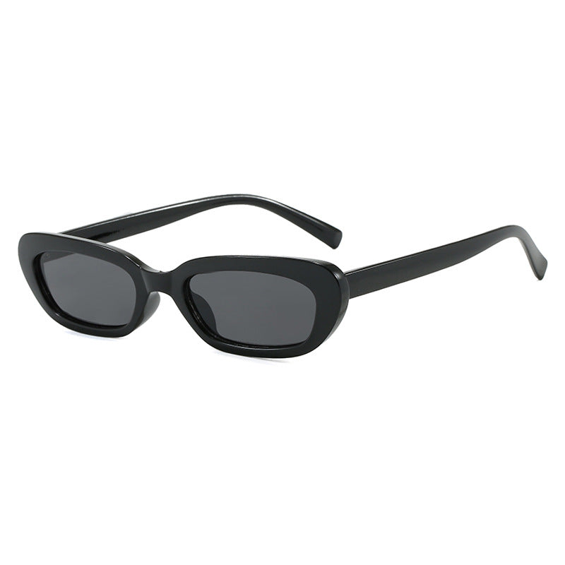 Damen modische Katzenaugen-Sonnenbrille mit transparentem Kunststoffrahmen und UV-Schutz Brehn