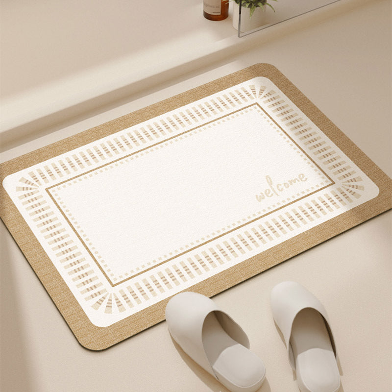 Rectangular Low-Pile Absorbent Anti-Slip Welcome Entrance Doormat