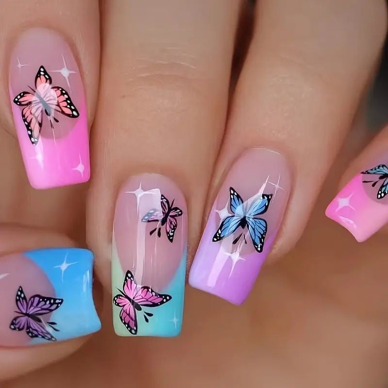 Floral Gradient Nail Art Design Kit Brehn