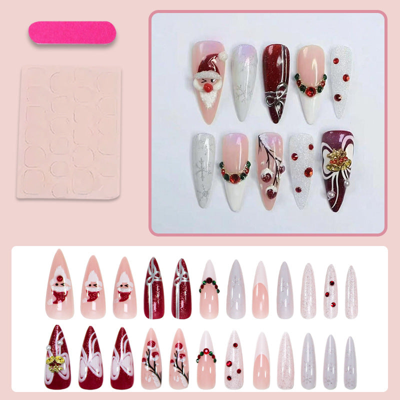 Kunstnagelset mit festlichen Weihnachts-Designs Brehn