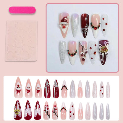Kunstnagelset mit festlichen Weihnachts-Designs Brehn