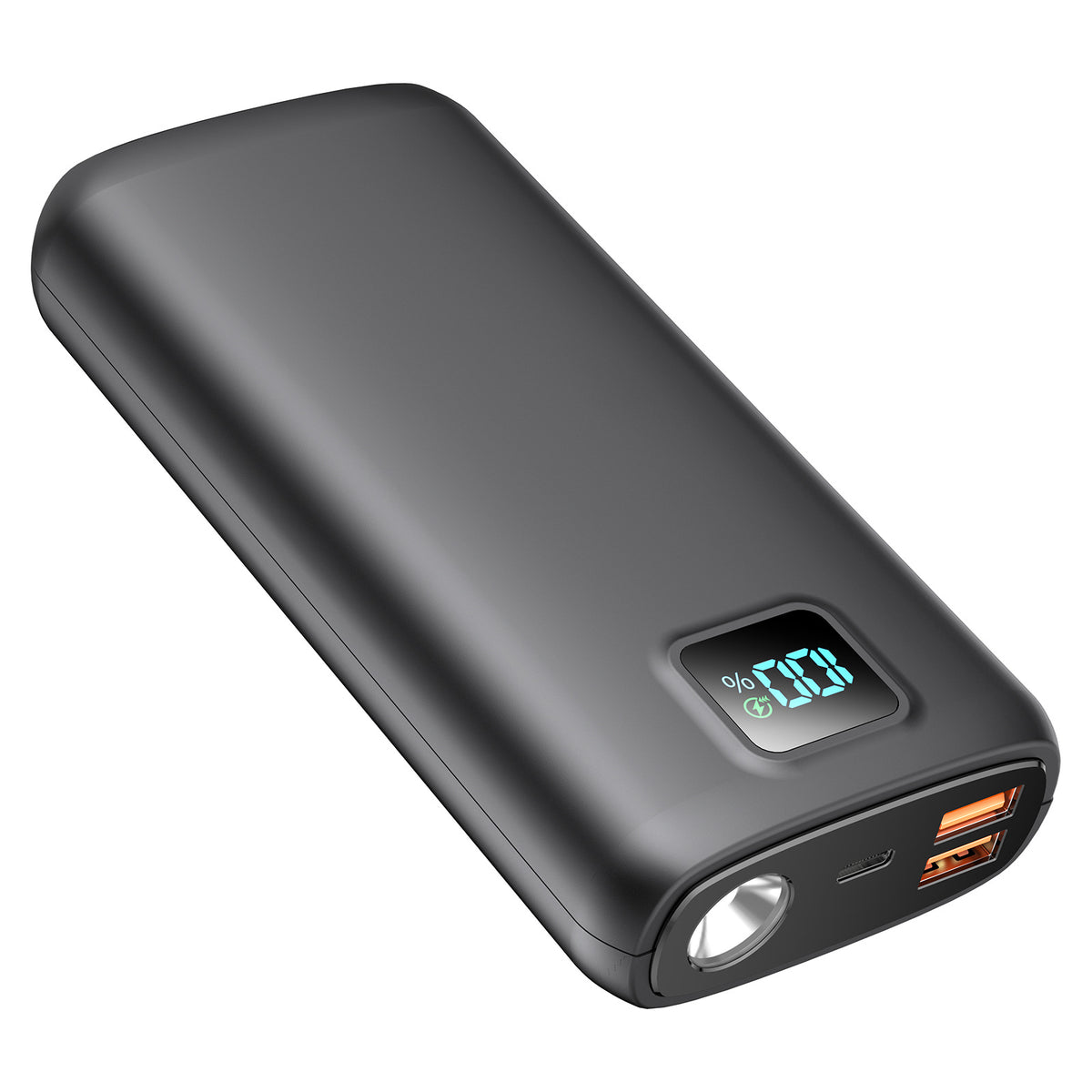 Powerbank mit Integrierter Led-Taschenlampe und Digitaler Anzeige Brehn