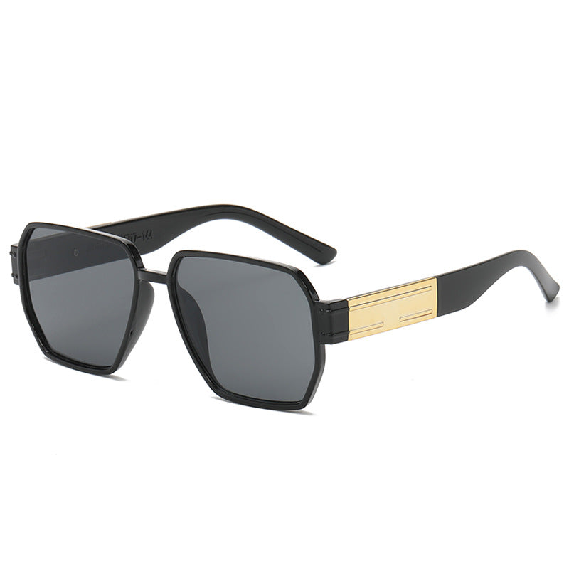 Damen moderne Oversized-Sonnenbrille mit asymmetrischem Rahmen Brehn
