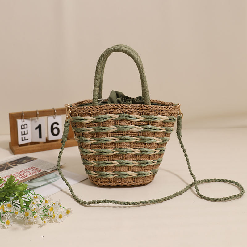 Damen Korbtasche mit eleganter Faltenerhöhung Brehn