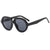 Damen modische Sonnenbrille mit breitem, ovalem Rahmen Brehn