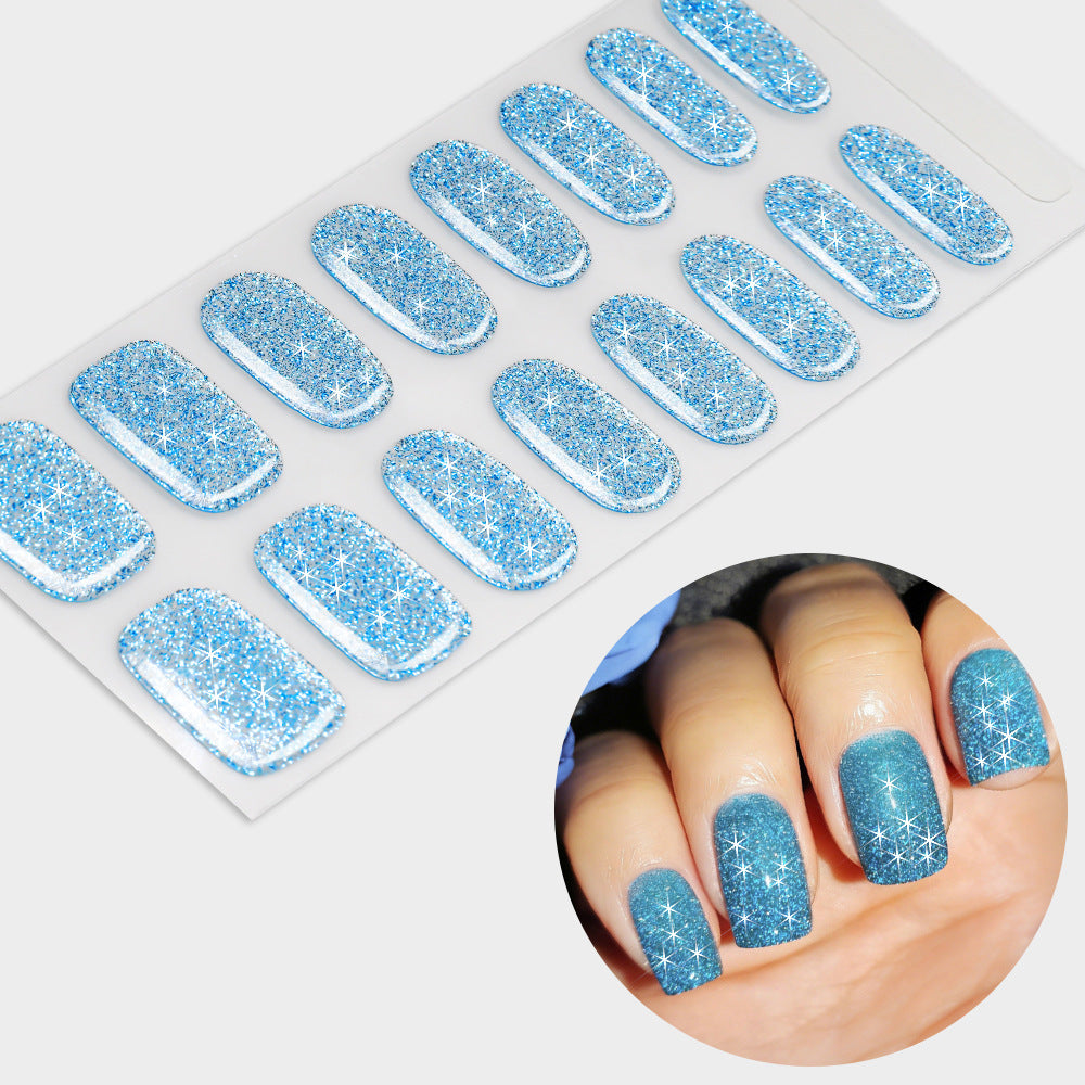 Glitzernde Gel-Nagel-Wraps