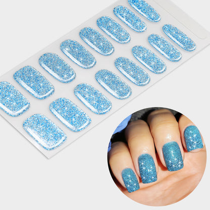 Glitzernde Gel-Nagel-Wraps