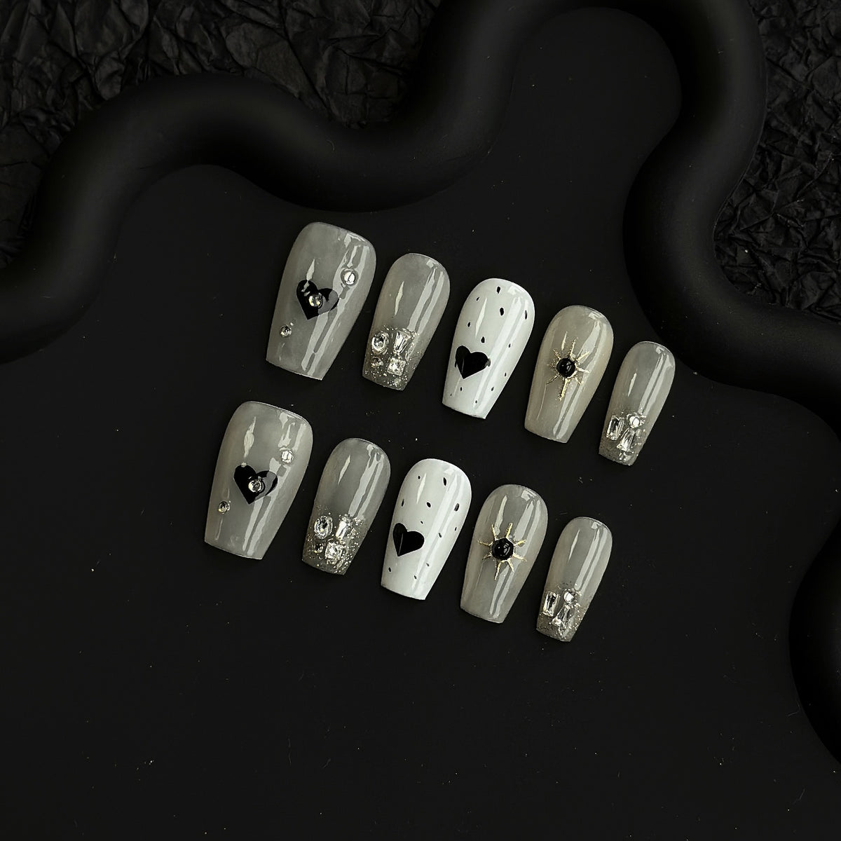Schmetterlings-verzierte Press-On Nagelset
