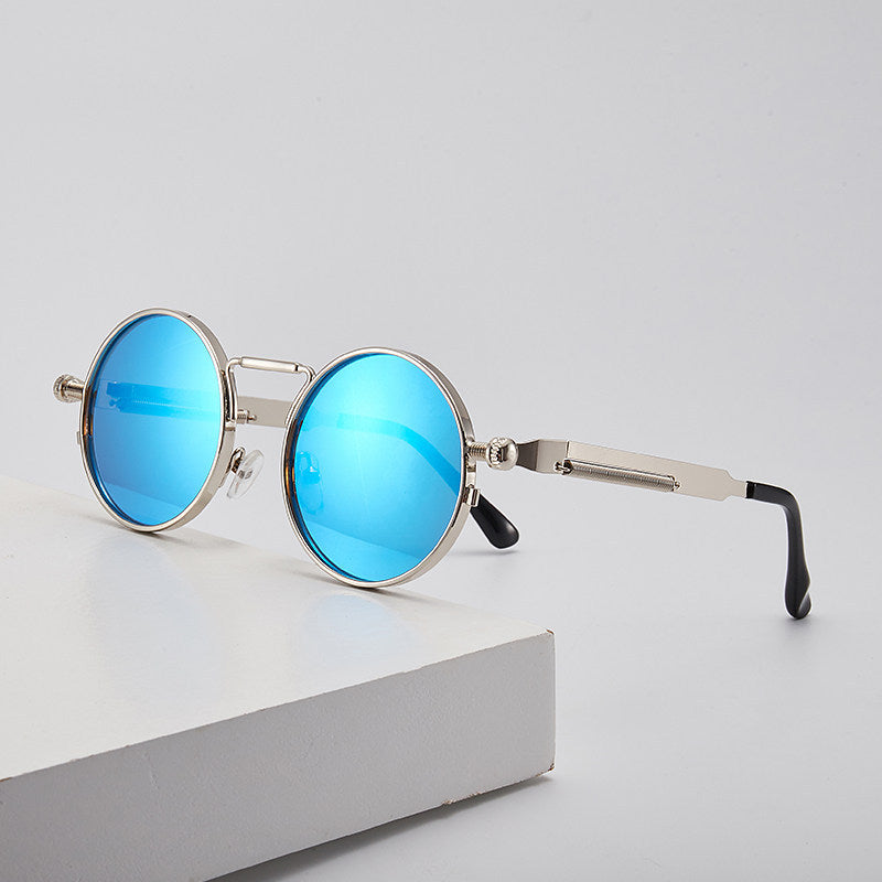 Damen elegante runde Metallbrille Brehn