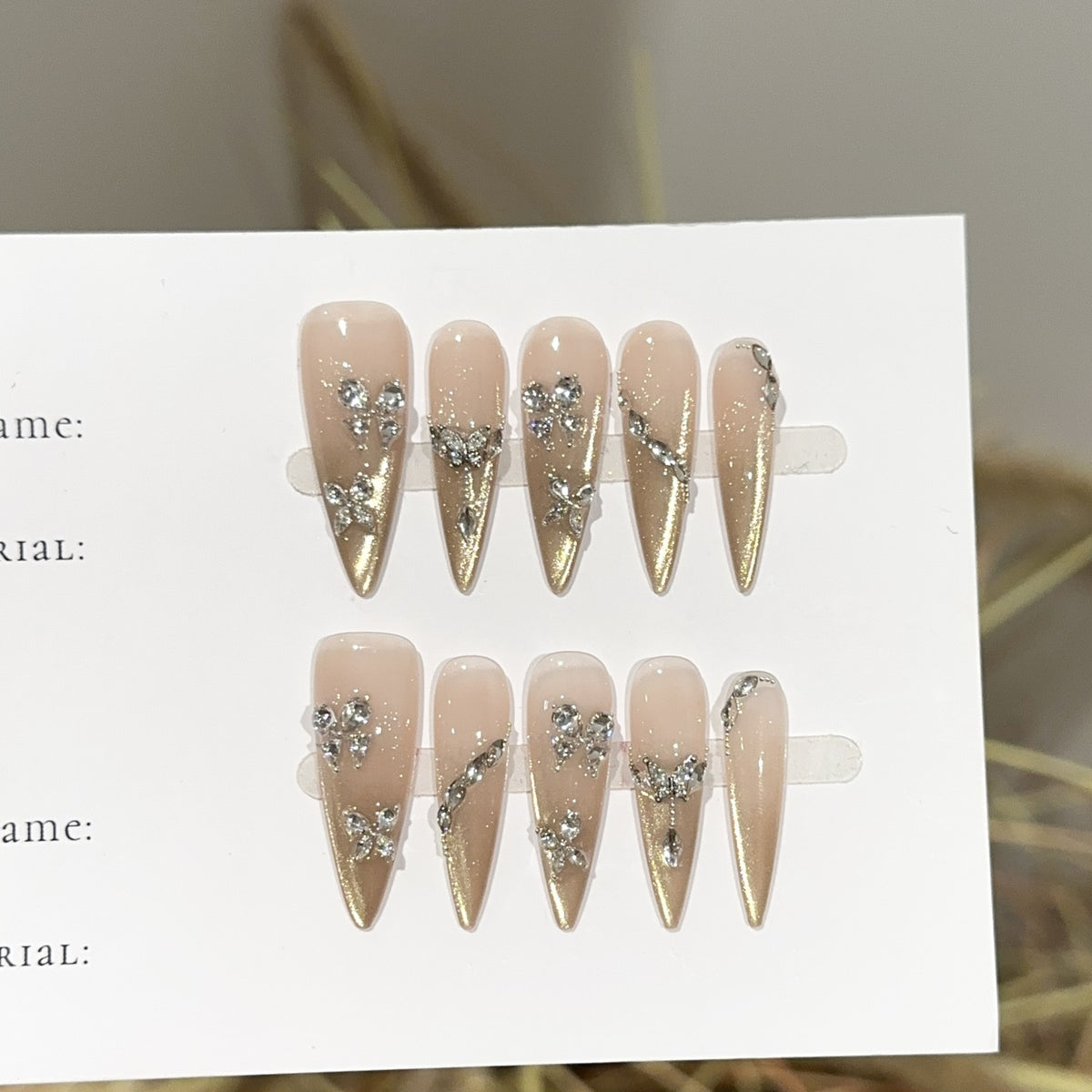 Elegantes Press-On-Nagelset