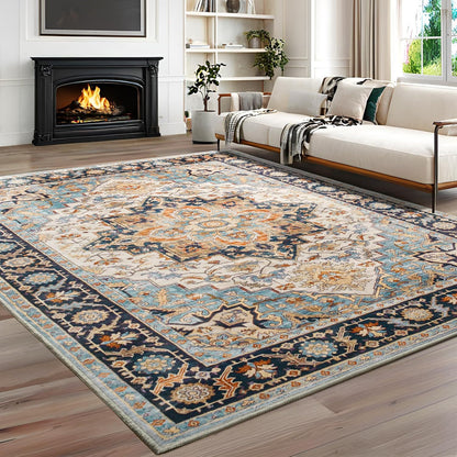 Eleganter, von Vintage inspirierter Polyester-Teppich
