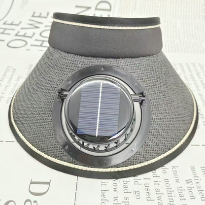 Sport-Sonnenblende mit abnehmbarem Frontlüfter, verstellbarem Kopfband und reflektierenden Paspeln Brehn