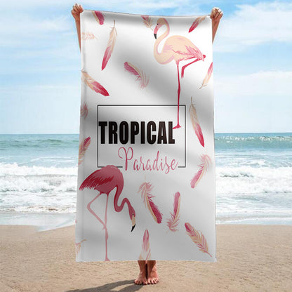 Strandtuch mit tropischem Flamingo-Muster Brehn