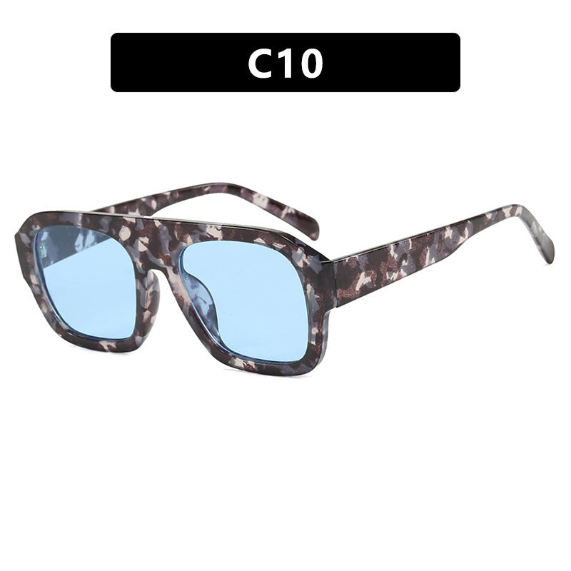 Damen oversized Sonnenbrille mit markantem Rechteckrahmen Brehn