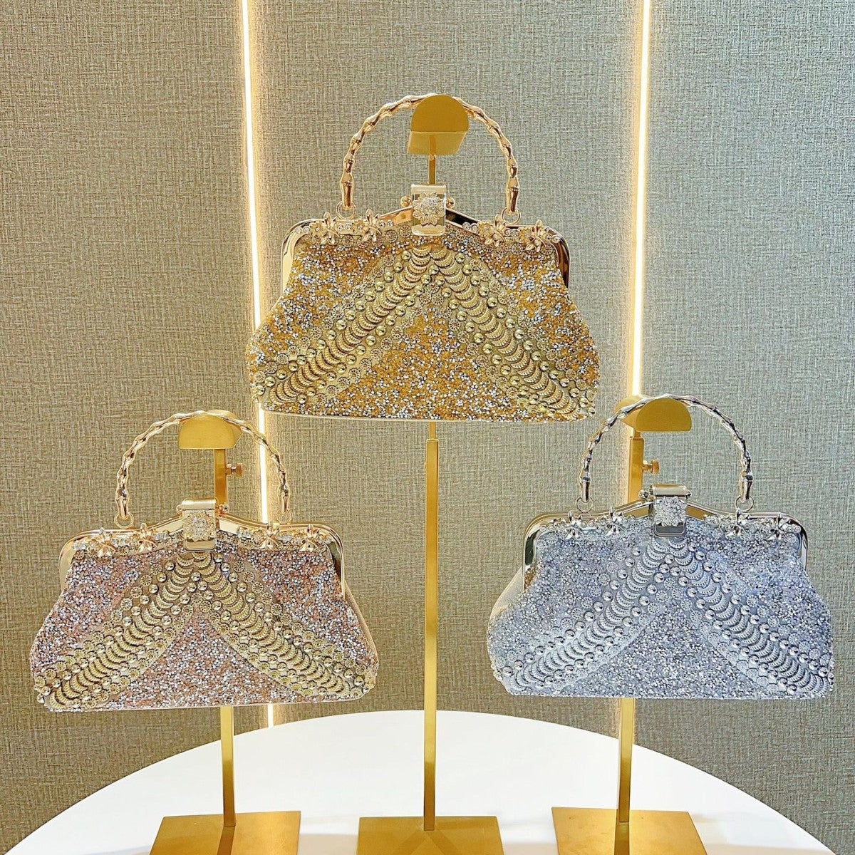 Glamouröse handgefertigte Abendtasche