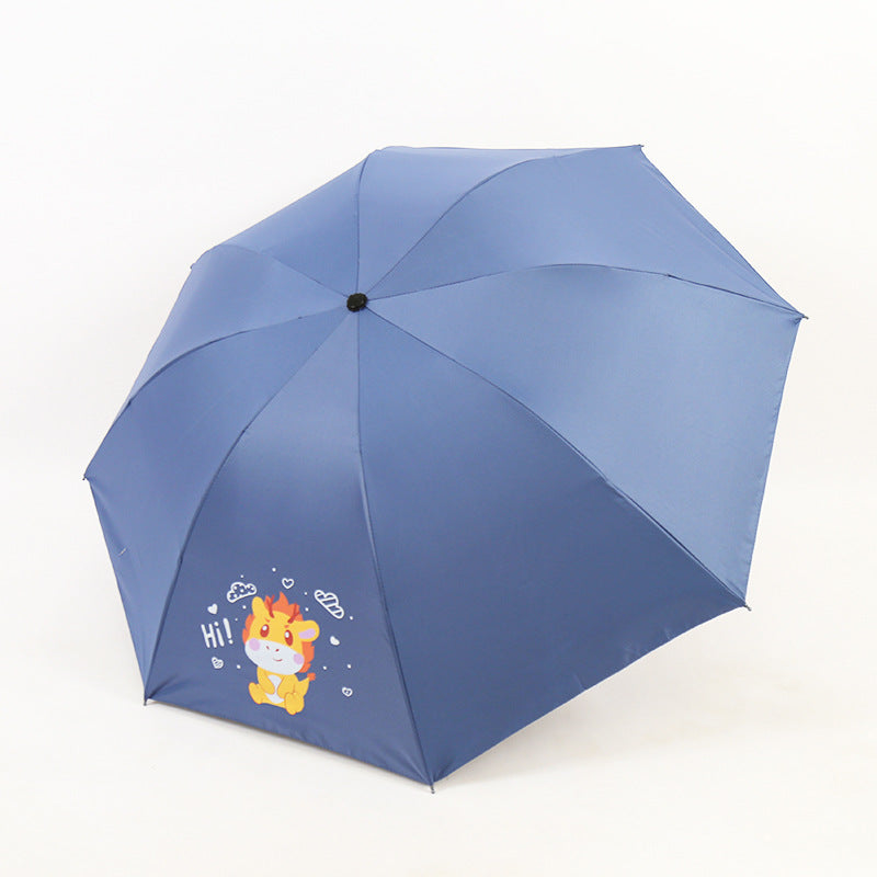 Damen Falt-Regenschirm mit lustigem Tierdesign Brehn