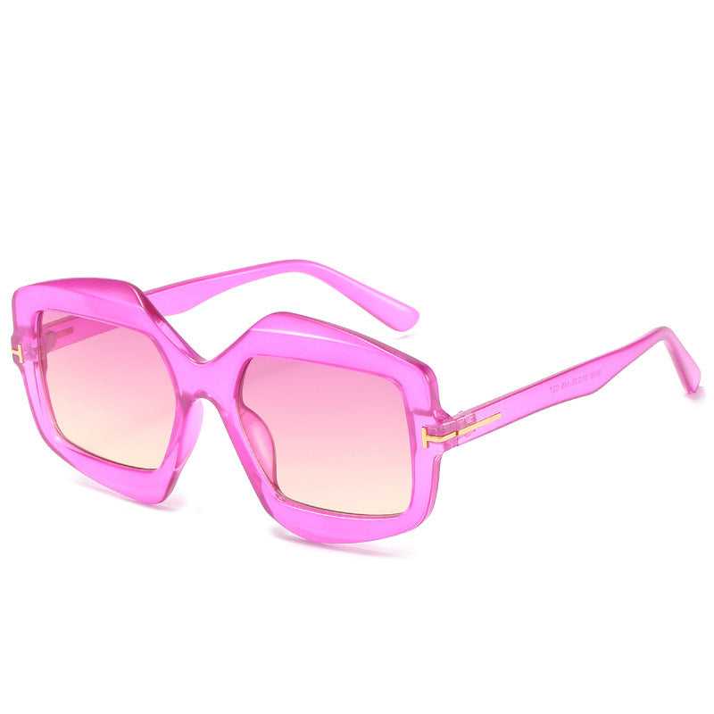 Bold gemusterte hexagonale Sonnenbrille Brehn