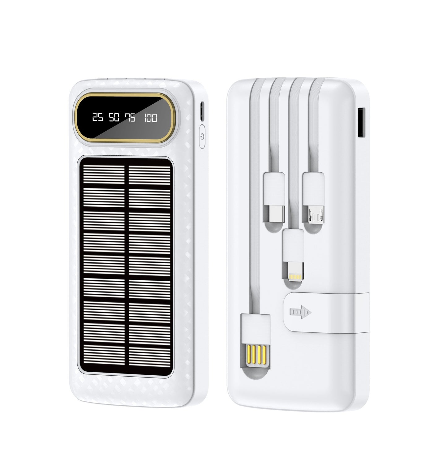Tragbare Solar-Powerbank mit Integrierter Ladetechnologie und Digitaler Anzeige Brehn