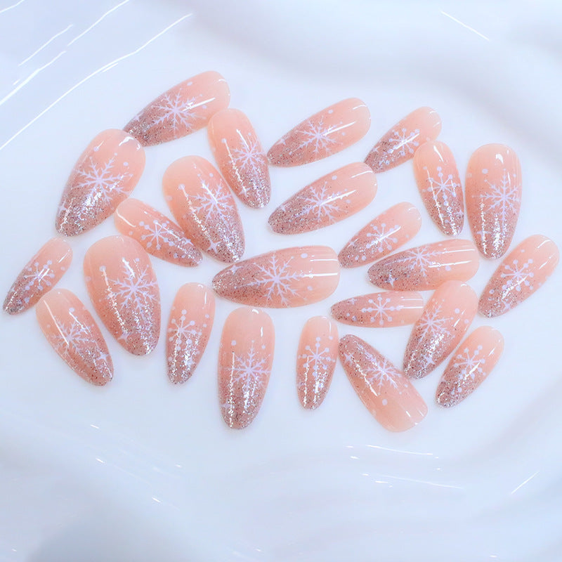 Glitzernde Schneeflocken Nagelkunst Brehn