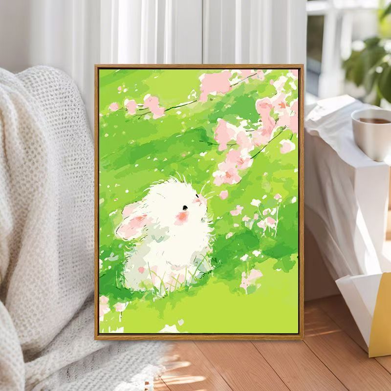 Verspielt Hase Illustration Leinwand Kunst Brehn