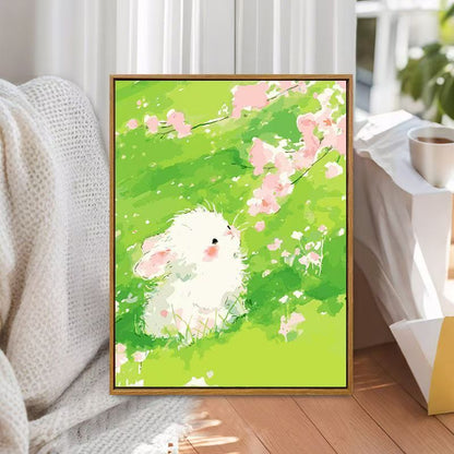 Verspielt Hase Illustration Leinwand Kunst Brehn