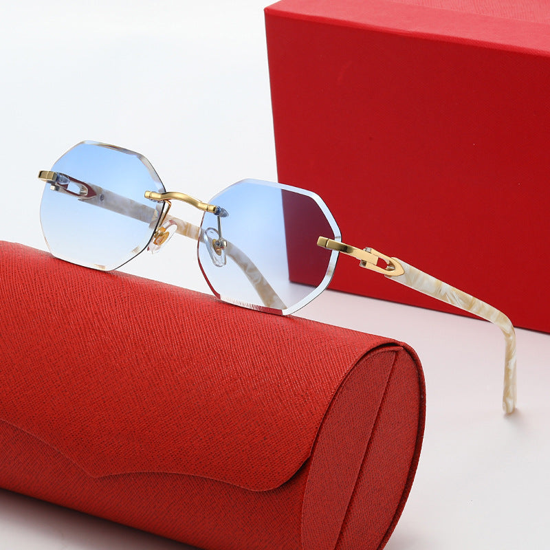 Damen elegante Korrektionsbrille mit modernem achteckigem Rahmen Brehn
