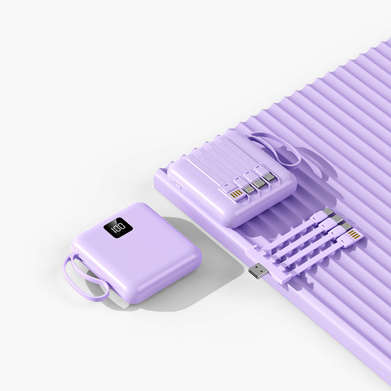 Tragbare Powerbank mit Integrierten Ladekabeln und Lcd-Anzeige Brehn