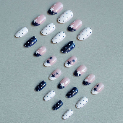 Künstlerisches Stern- und Pünktchen-Nagelkunstset