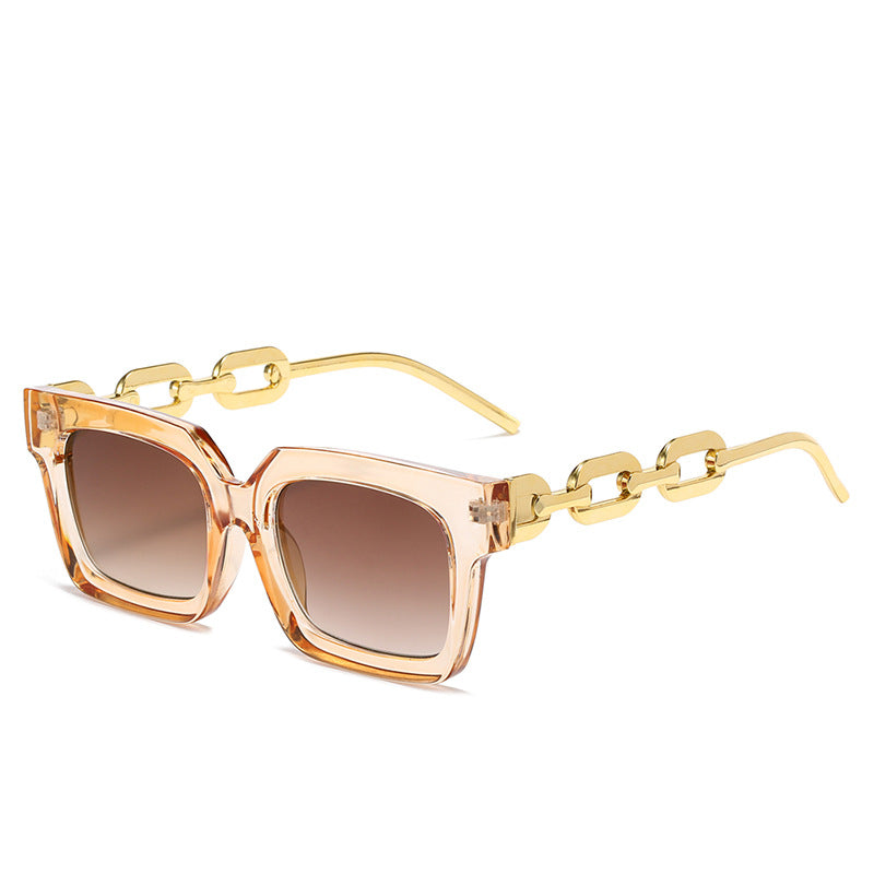 Damen modische Sonnenbrille mit einzigartigem Kettenelement Brehn
