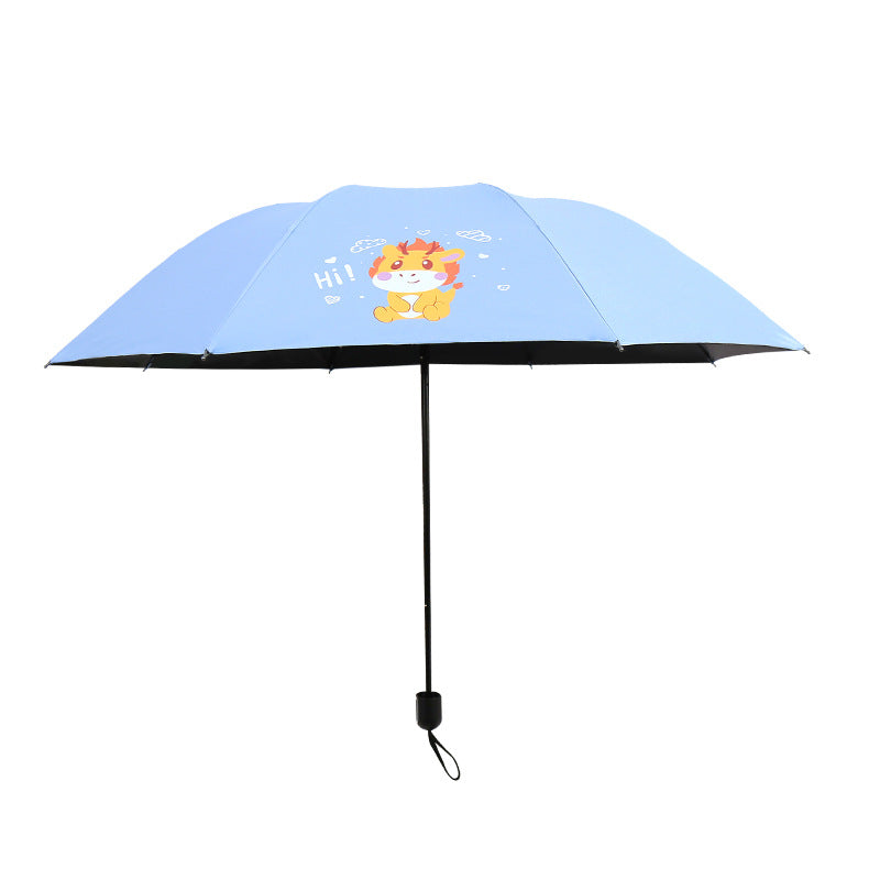 Damen Falt-Regenschirm mit lustigem Tierdesign Brehn