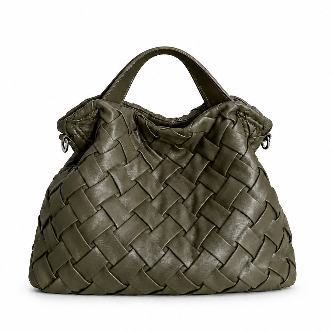 Handgefertigte Geflochtene Leder Hobo Tasche
