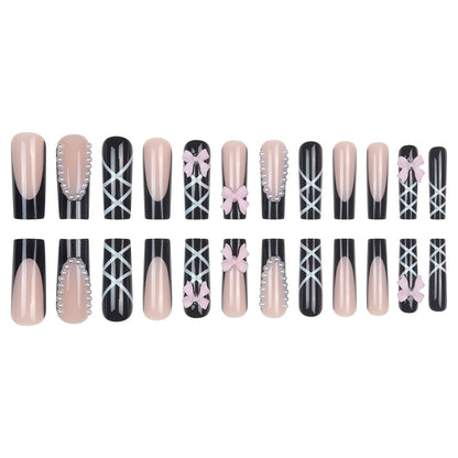 Künstlerisches Bogen-verziertes Stiletto-Nagelset Brehn