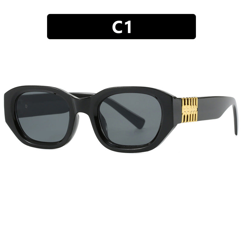 Damen modische Sonnenbrille mit einzigartigem, geometrischem Design und eleganten Akzenten Brehn
